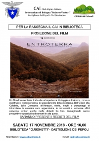 CAi Brasimone - Proiezione del film Entroterra - Il CAI in Biblioteca